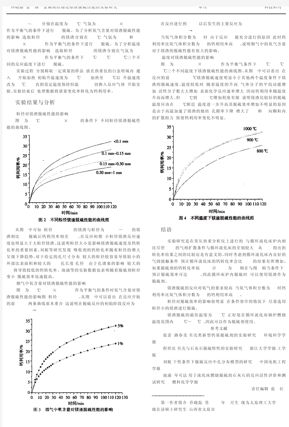 金属镁冶炼还原渣脱硫性能的实验研究1