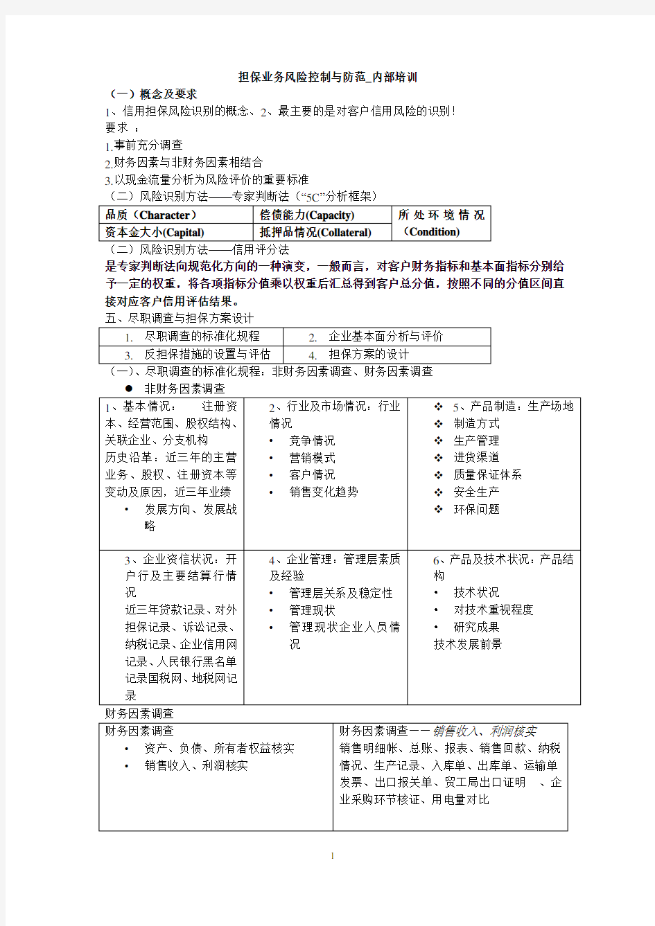 担保业务风险控制与防范(精华)