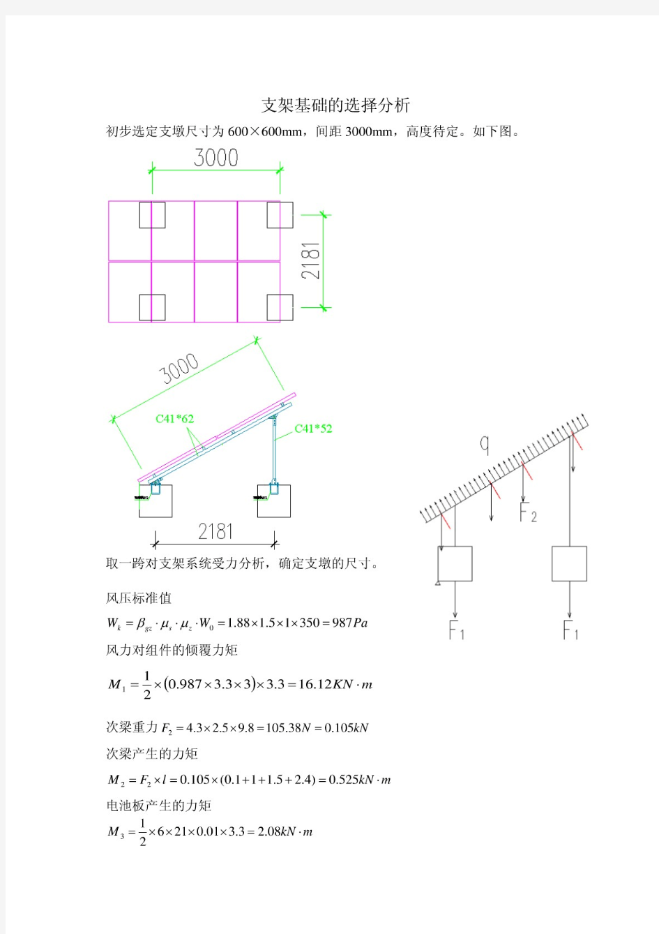 光伏支架基础计算