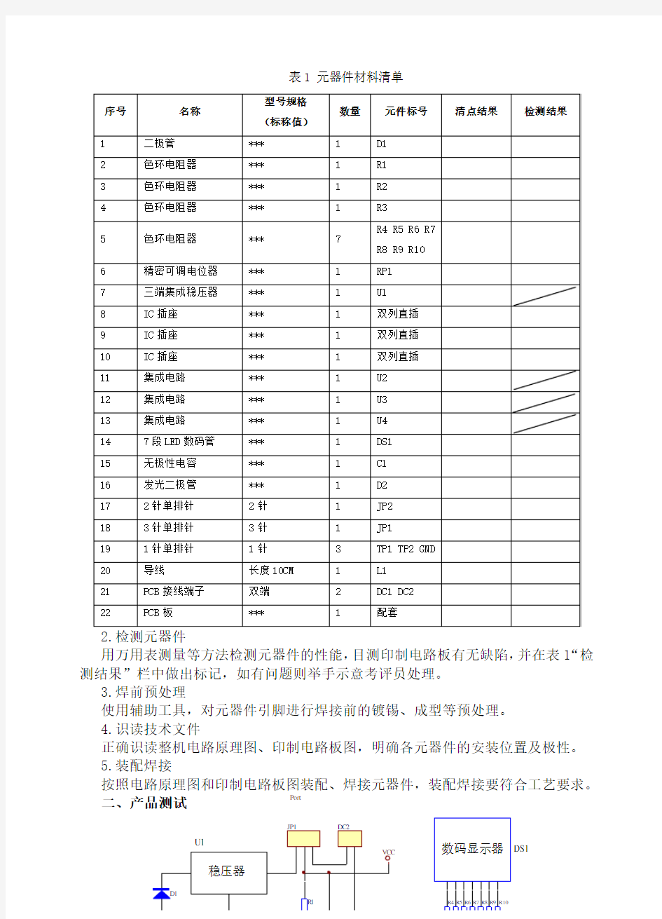 2017年山东省春季高考技能考试电工电子类专业样题