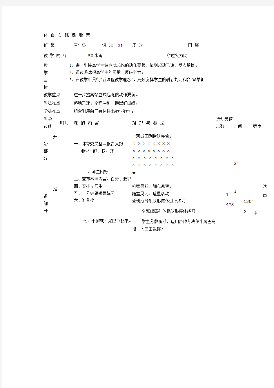 50米跑技巧和训练方法