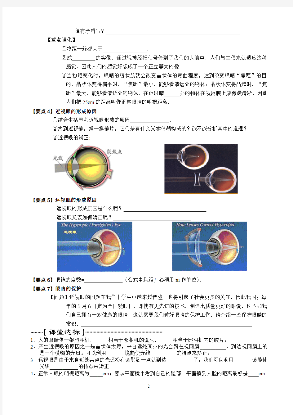 照相机和眼睛