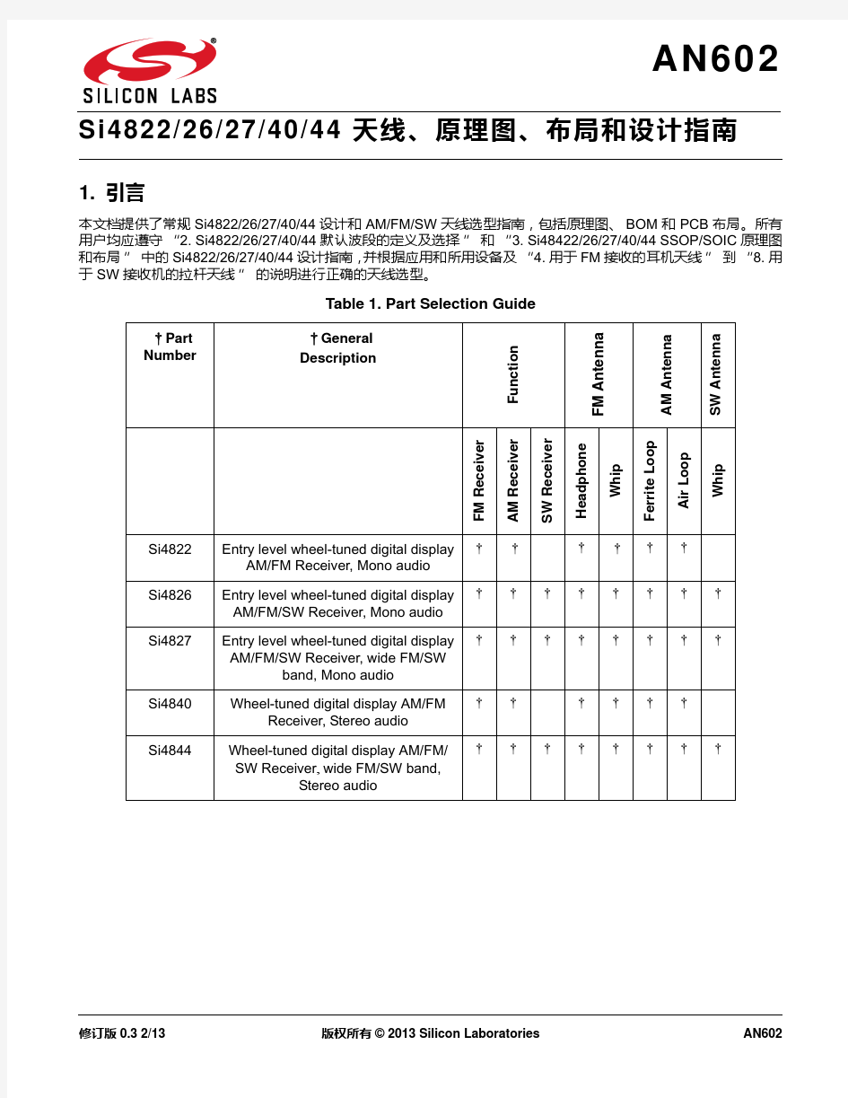 天线、原理图、布局和设计指南