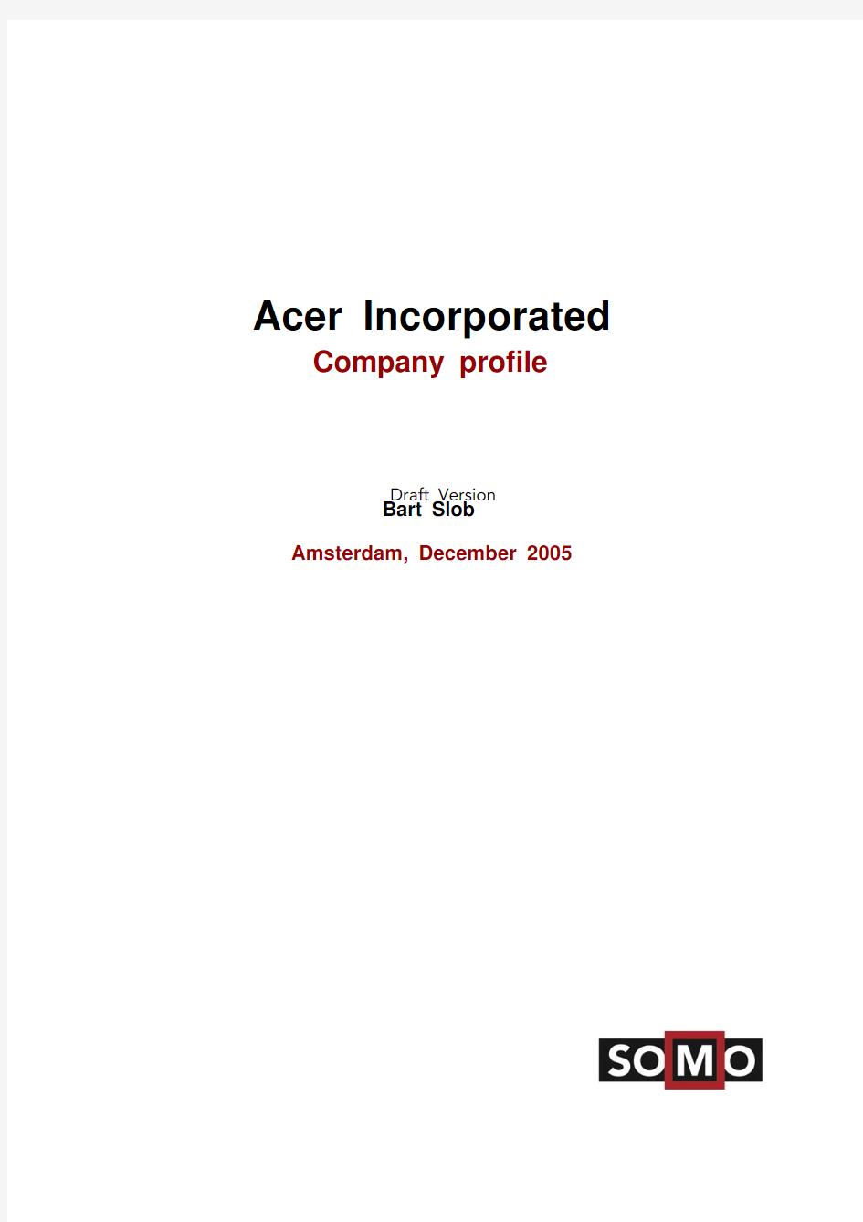 Acer case study 宏碁案例分析
