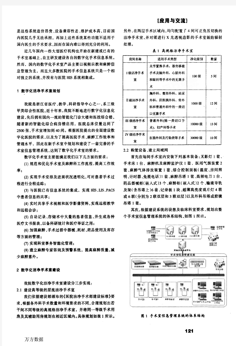 数字化手术室规划和建设