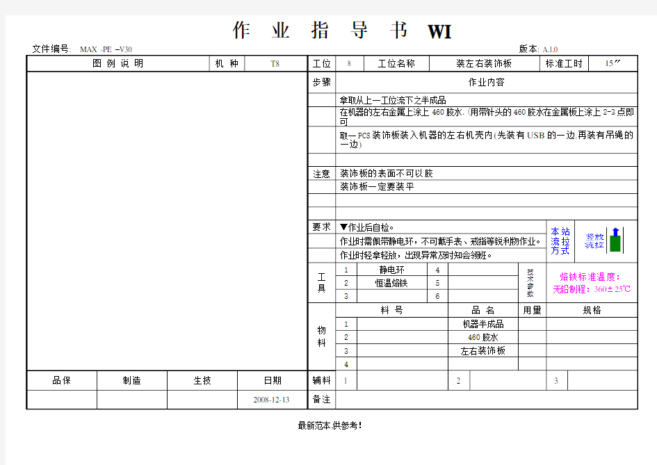 标准作业指导书范本