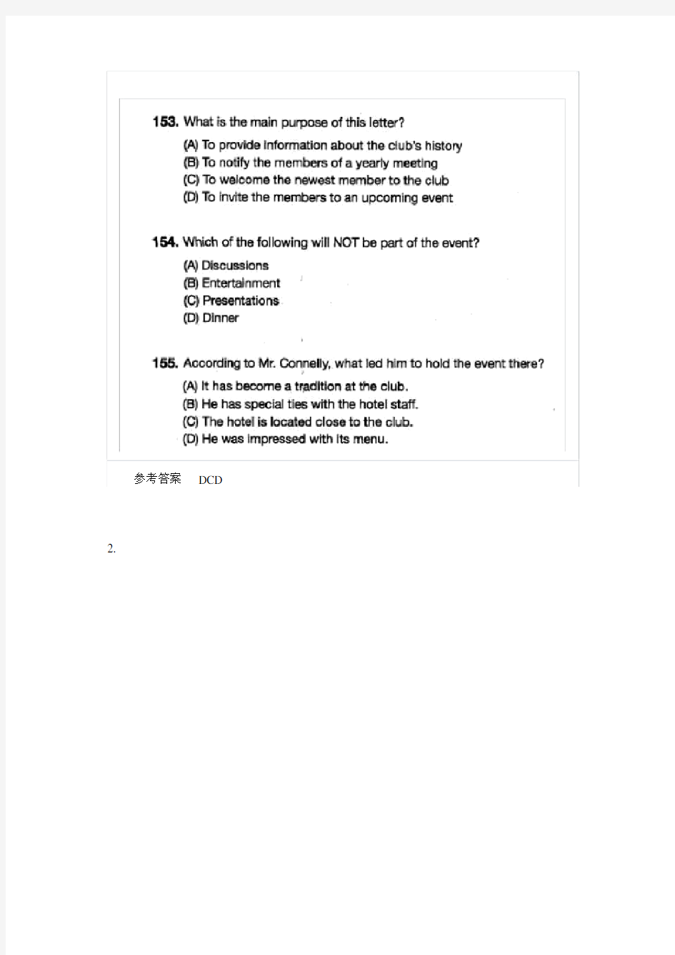 托业阅读题型模拟题10篇含答案.doc