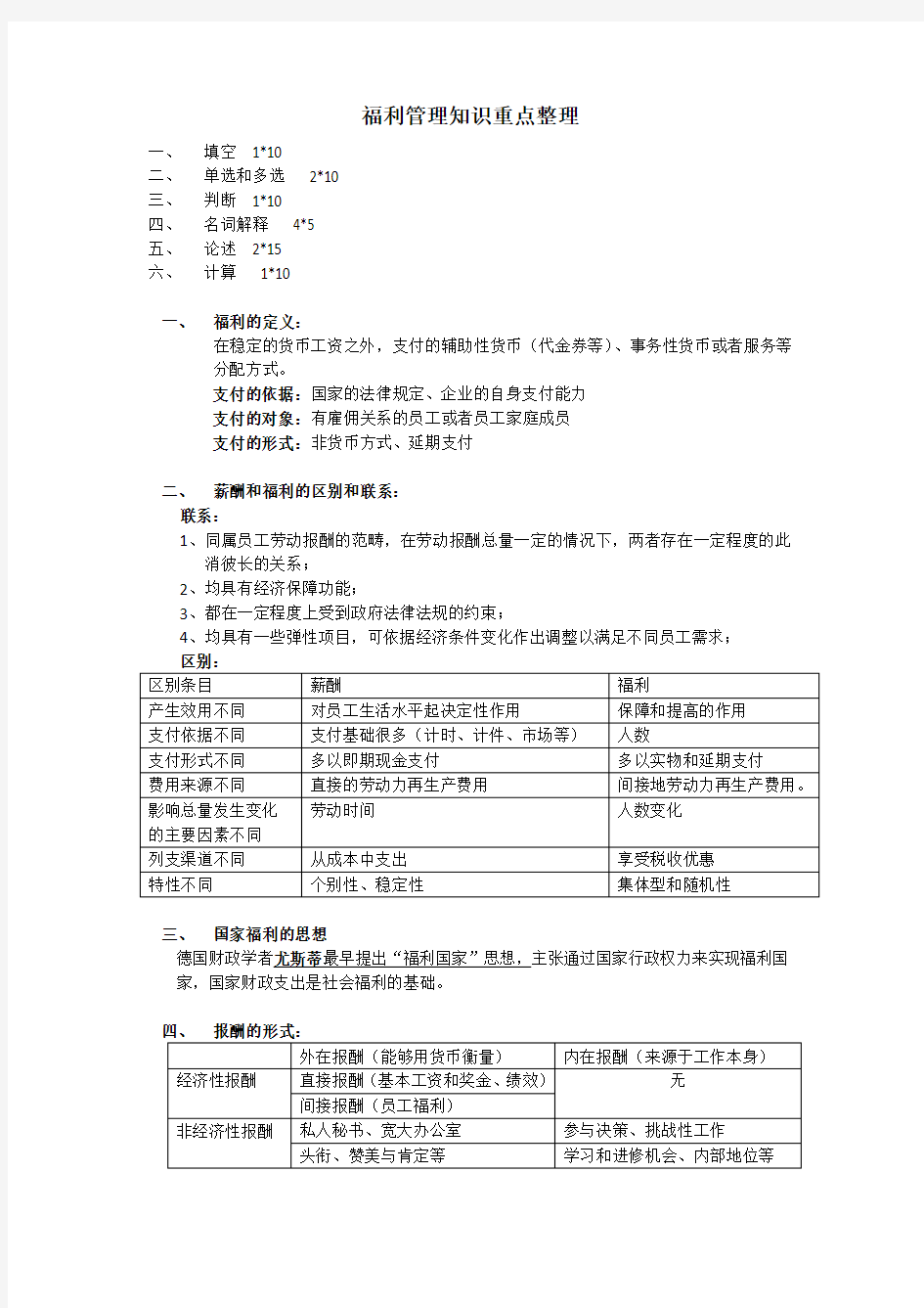 福利管理重点卢亮