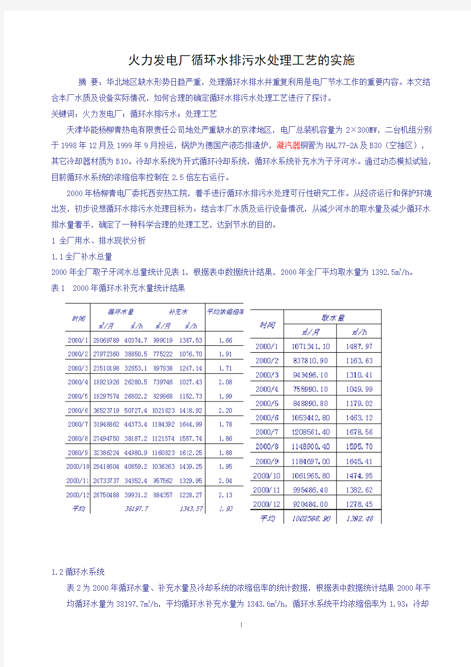 循环水排污水处理工艺