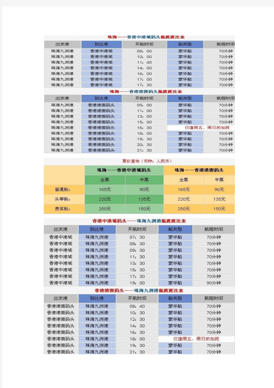 珠海九州港到香港船运