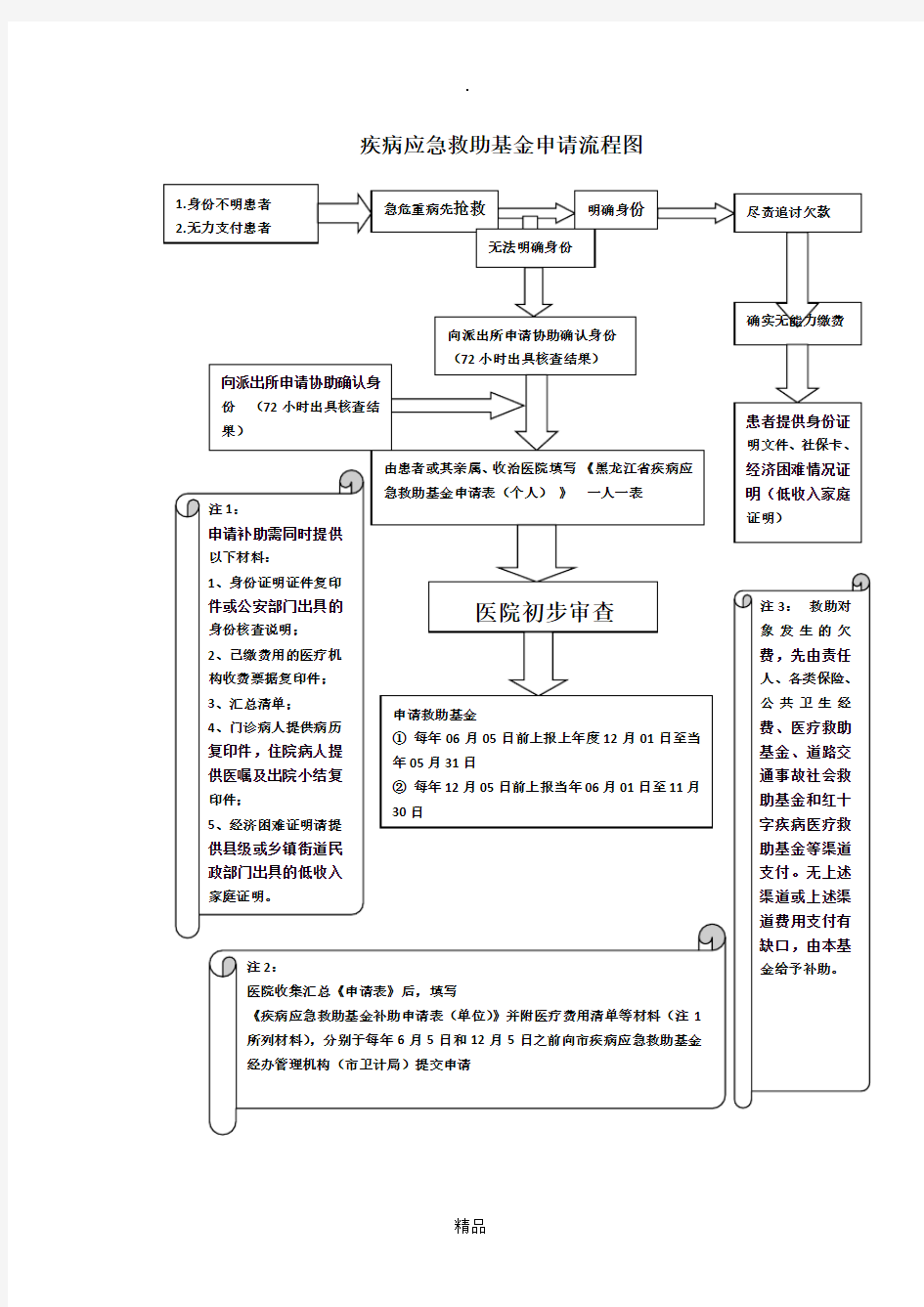 疾病应急救助基金申请流程图