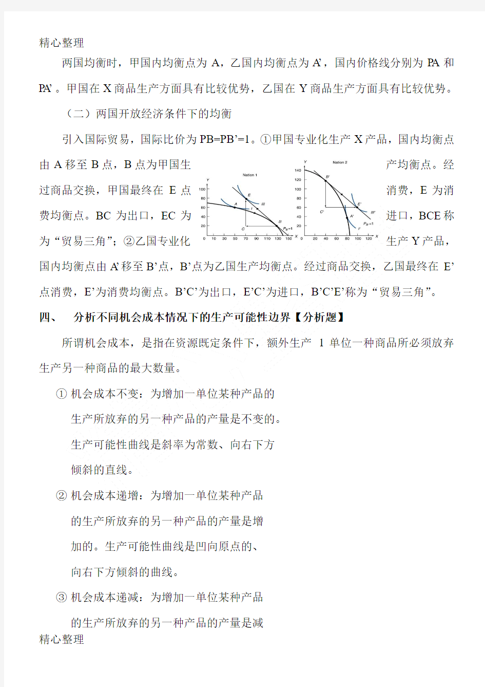 国际经济学复习资料全