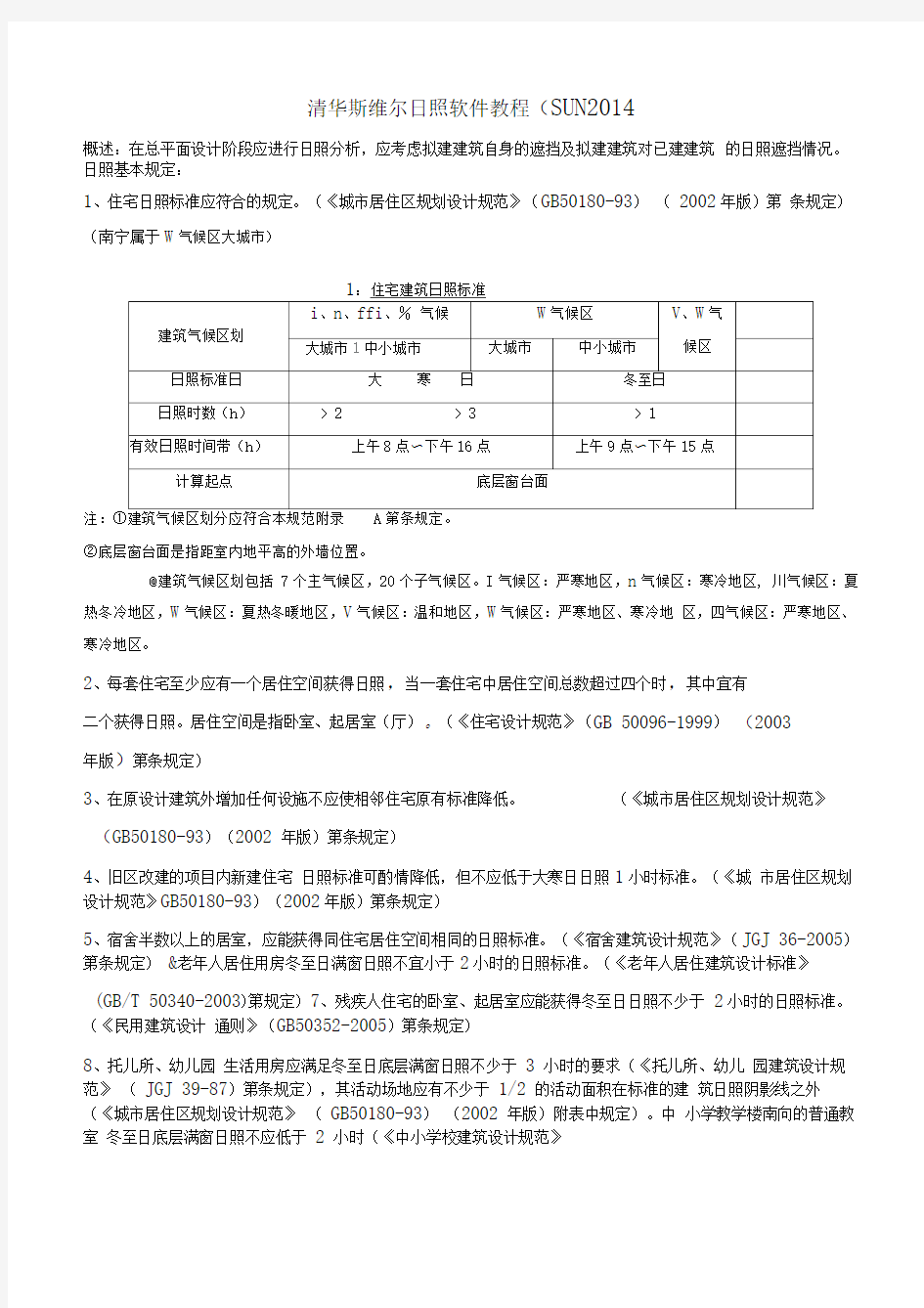 清华斯维尔日照软件教程