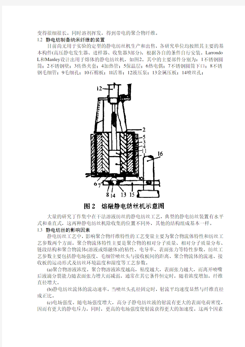 静电纺丝技术的工艺原理及应用