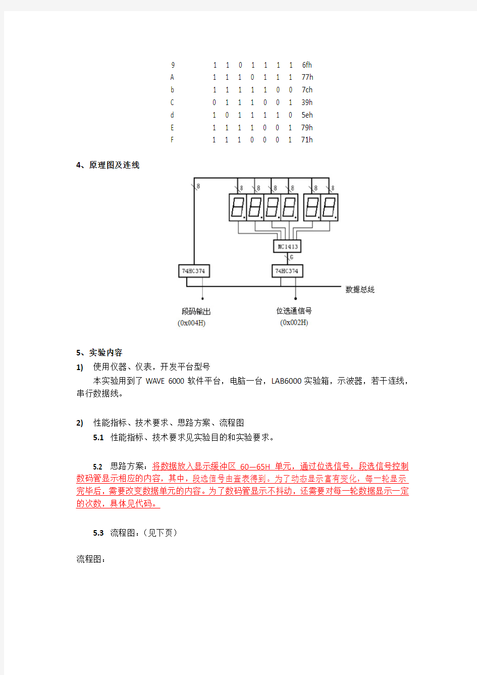 实验报告__实验七_八段数码管显示实验