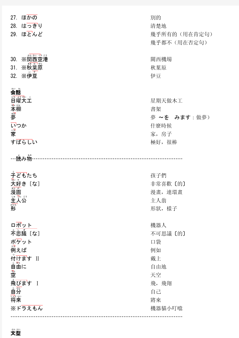 大家的日本语27课