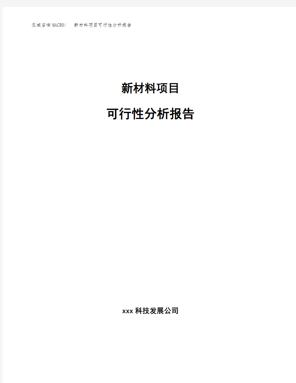 新材料项目可行性分析报告 (2)