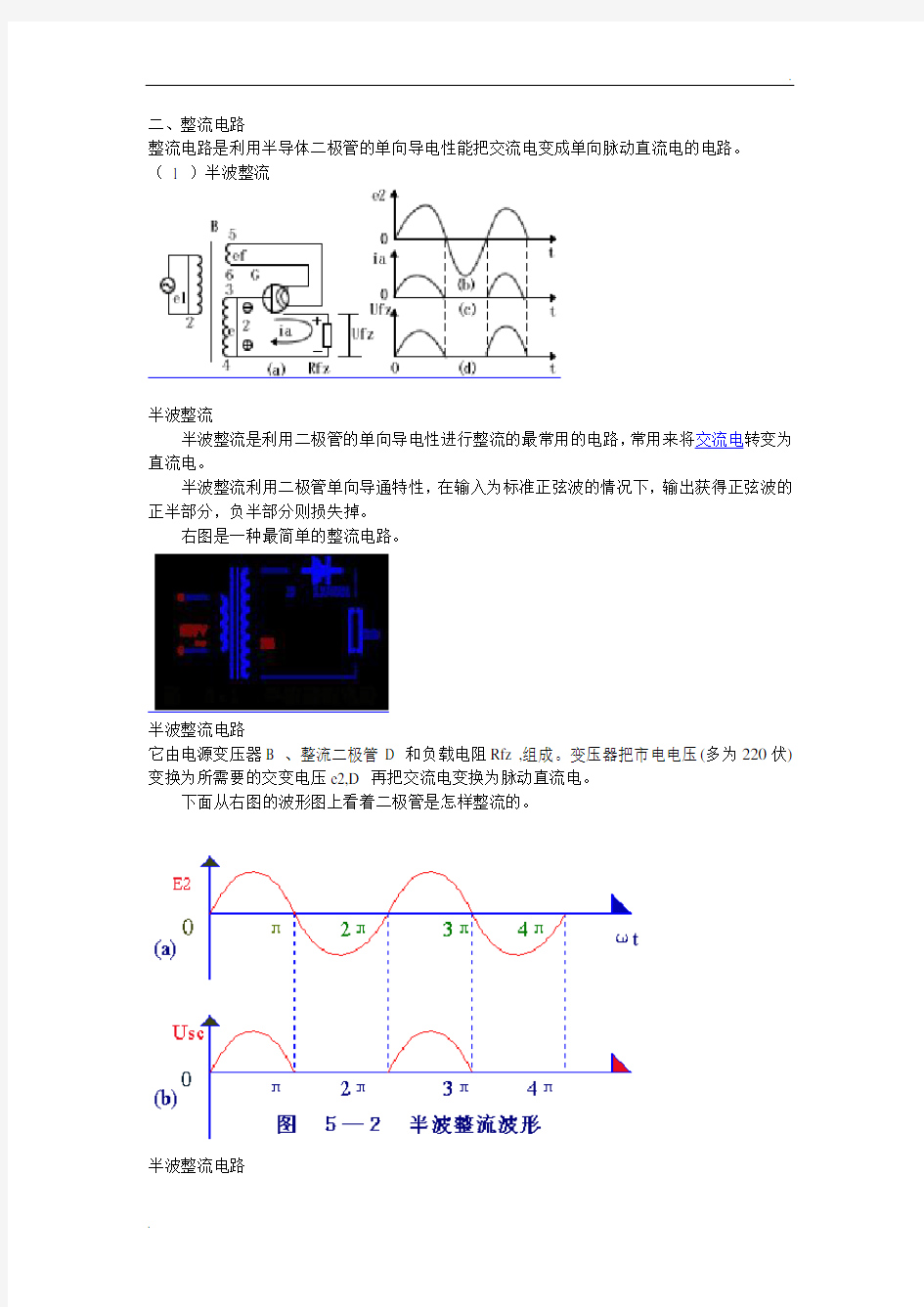 半波整流、全波整流