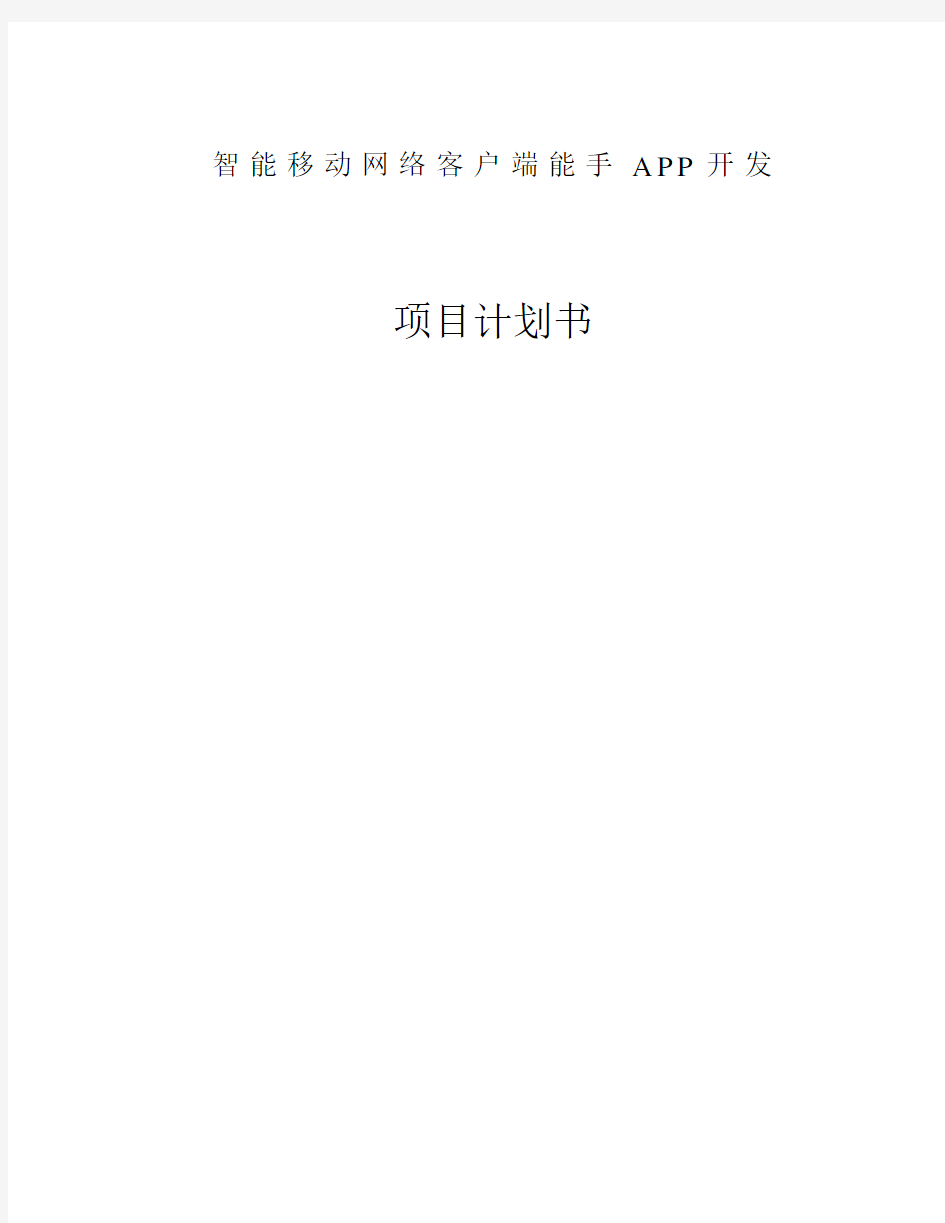 APP项目开发商业计划书45826