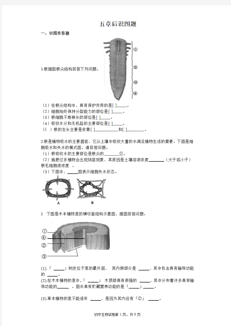 生物识图分析题