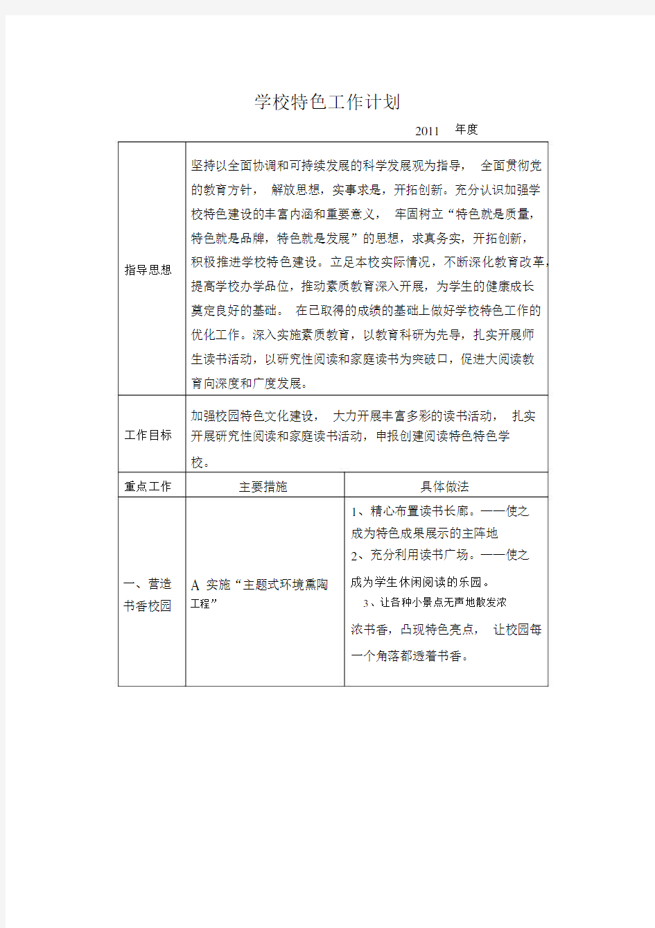 学校特色工作计划.docx