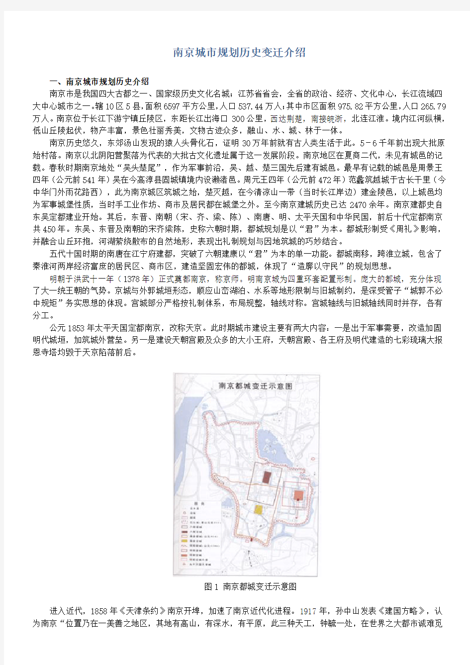 南京城市规划历史变迁介绍
