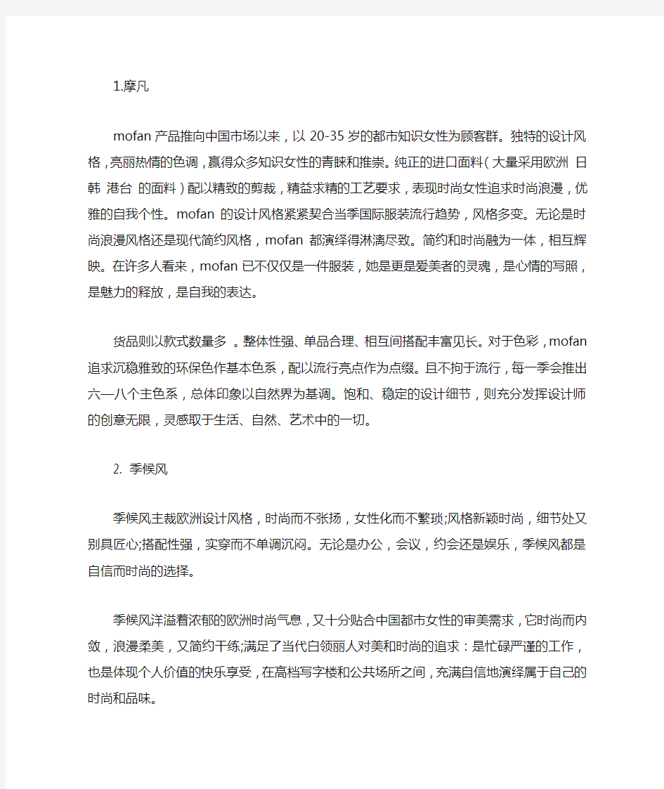 走秀自我介绍