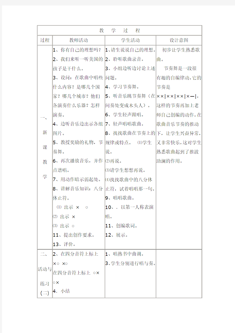 人音版三年级下册《音乐会》教学设计