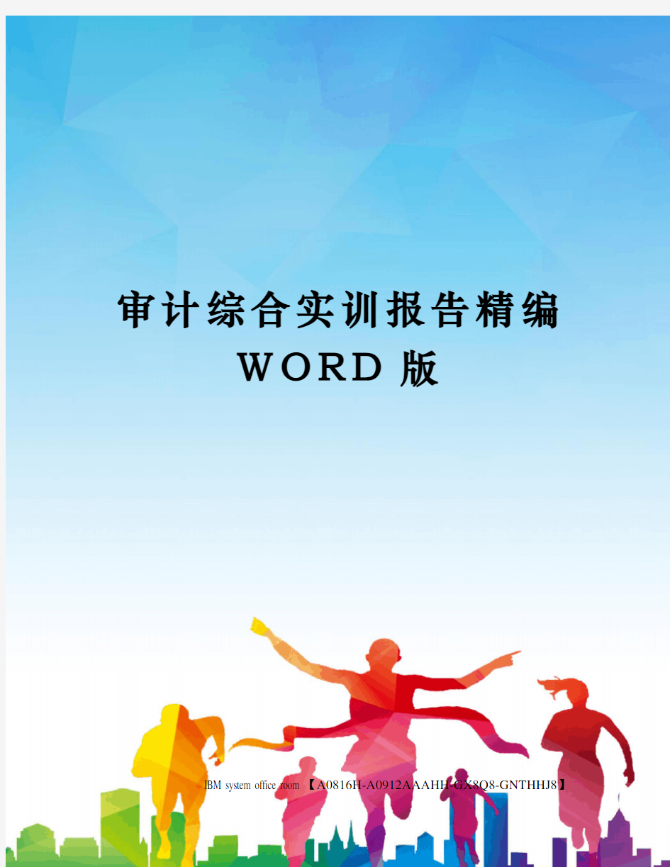 审计综合实训报告精编WORD版