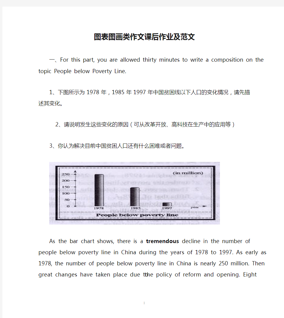 英语图表图画类作文课后作业及范文