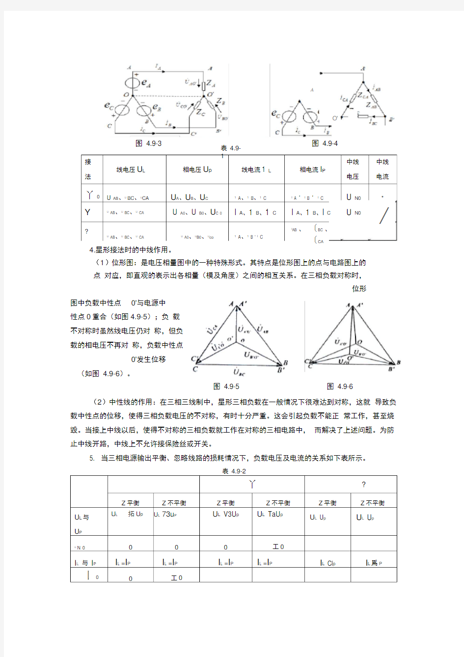 三相电路电压电流及相序的测量