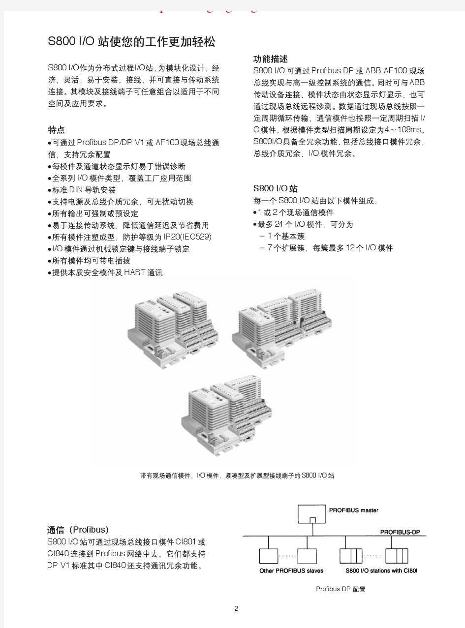 ABB S800 I0选型手册