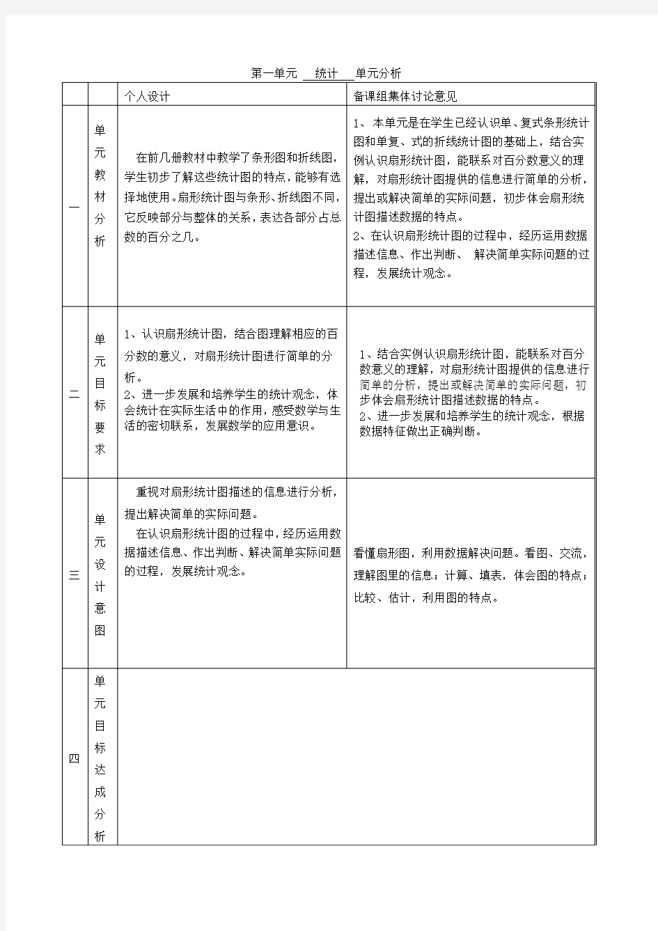 最新苏教版六年级数学下册第一单元表格式教案