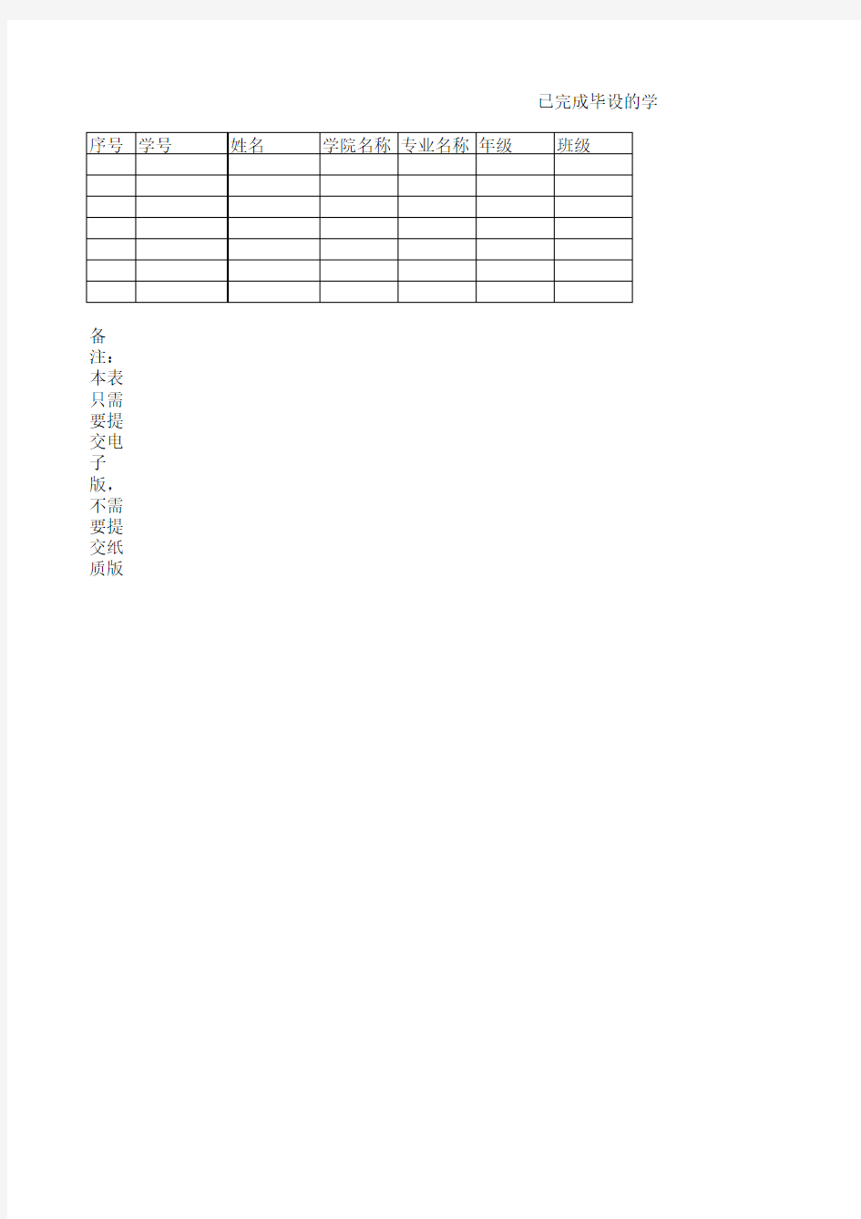 西北工业大学本科附件1：已经完成毕设的学生名单