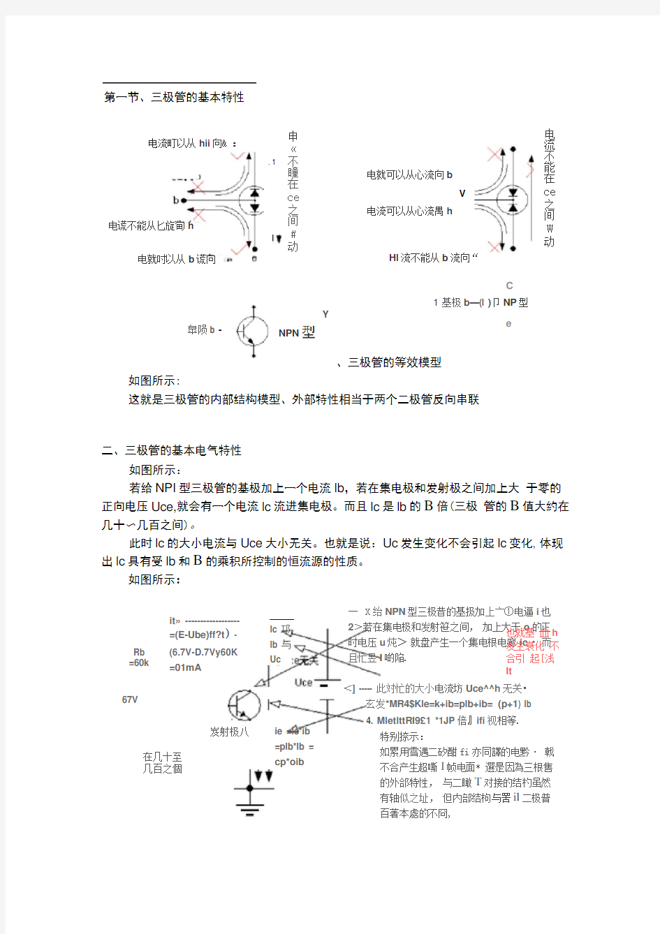 三极管的基本特性