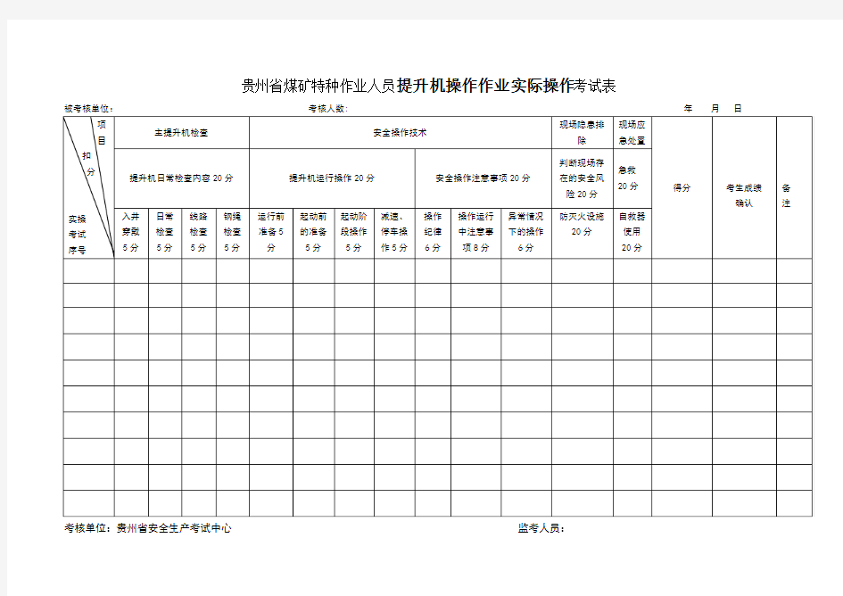 提升机操作作业