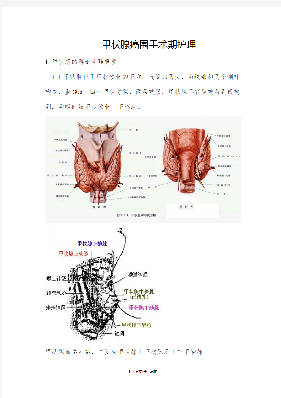 甲状腺癌围手术期护理