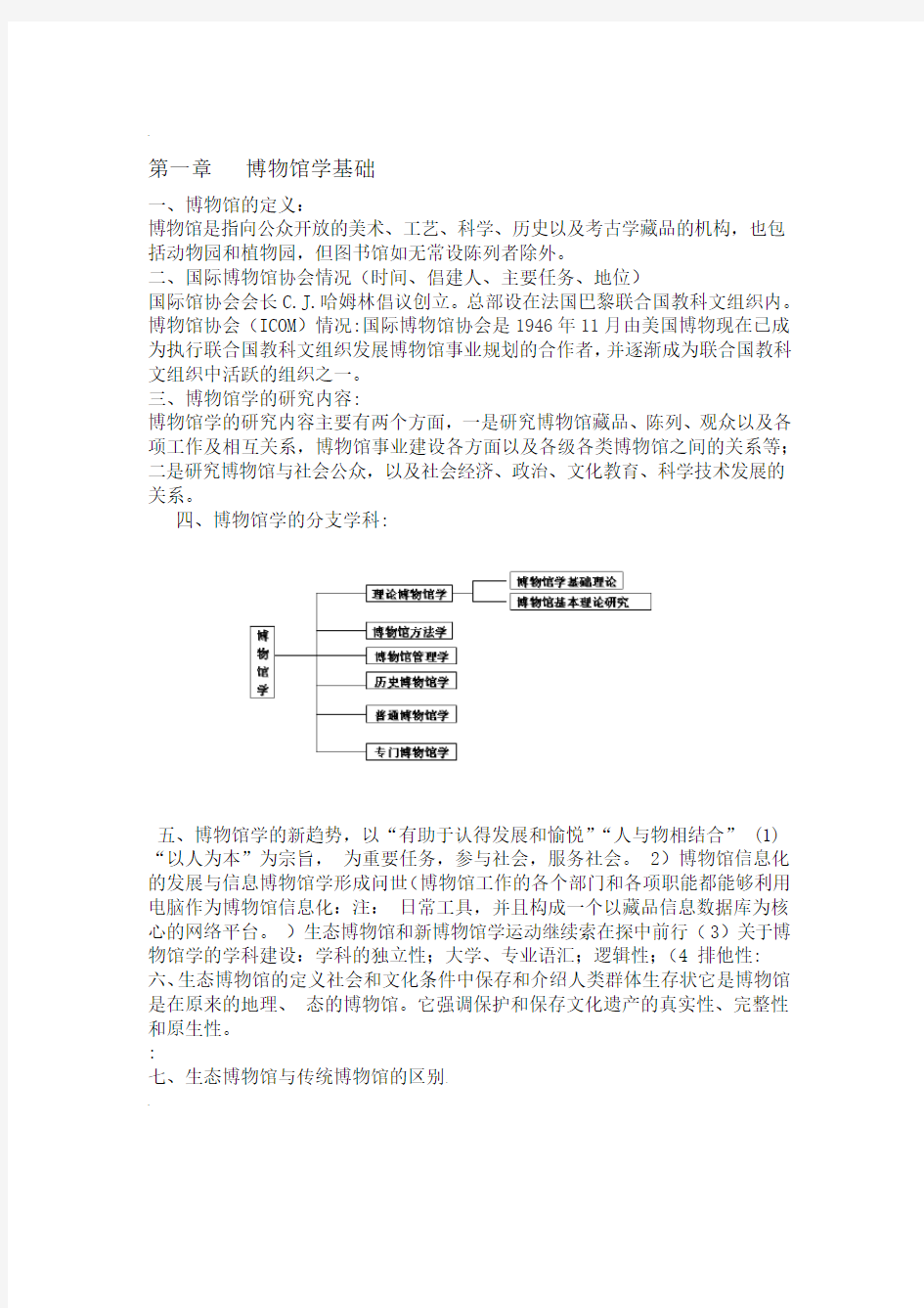 博物馆学基础知识