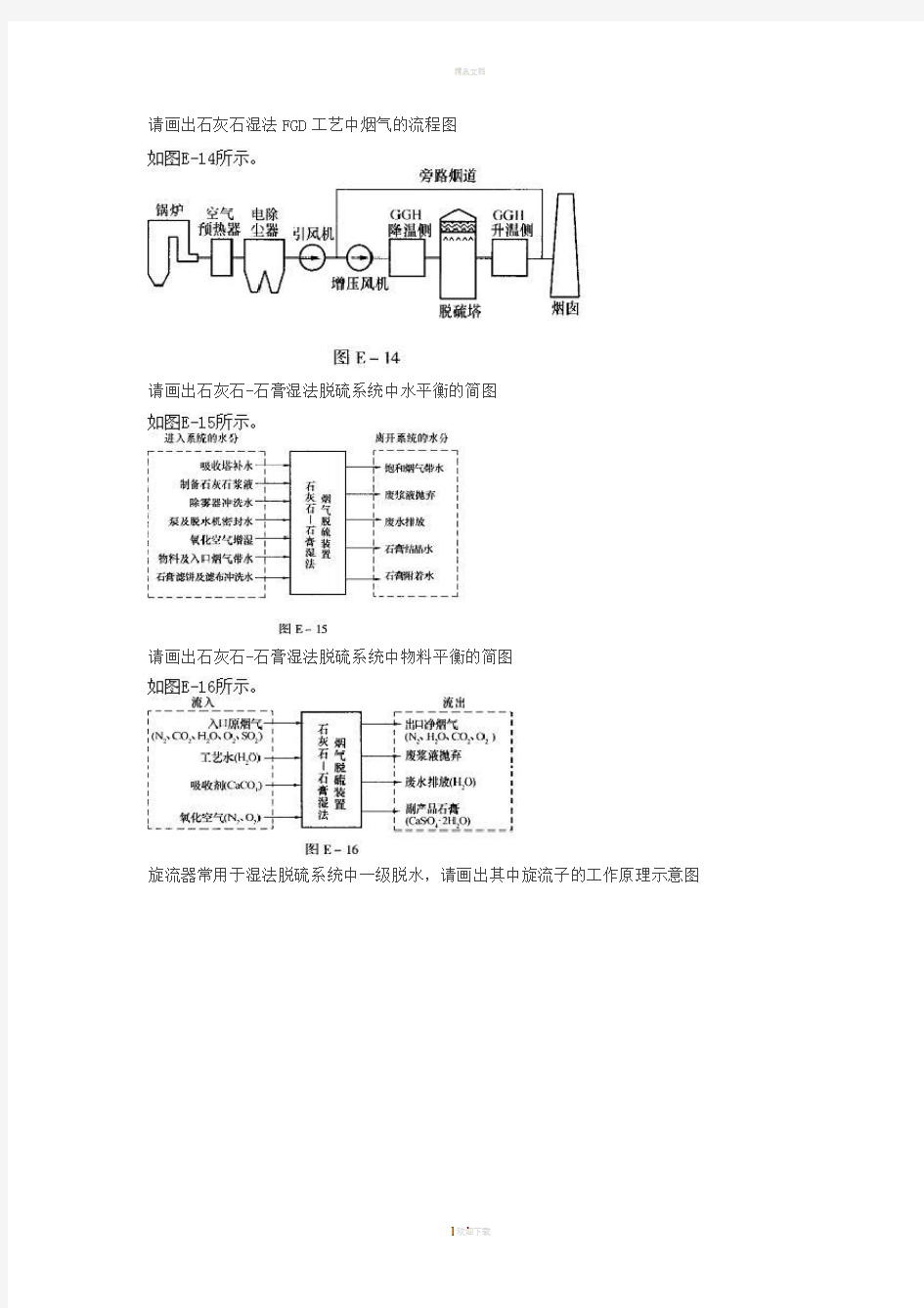 脱硫值班员技能鉴定试题库绘图题