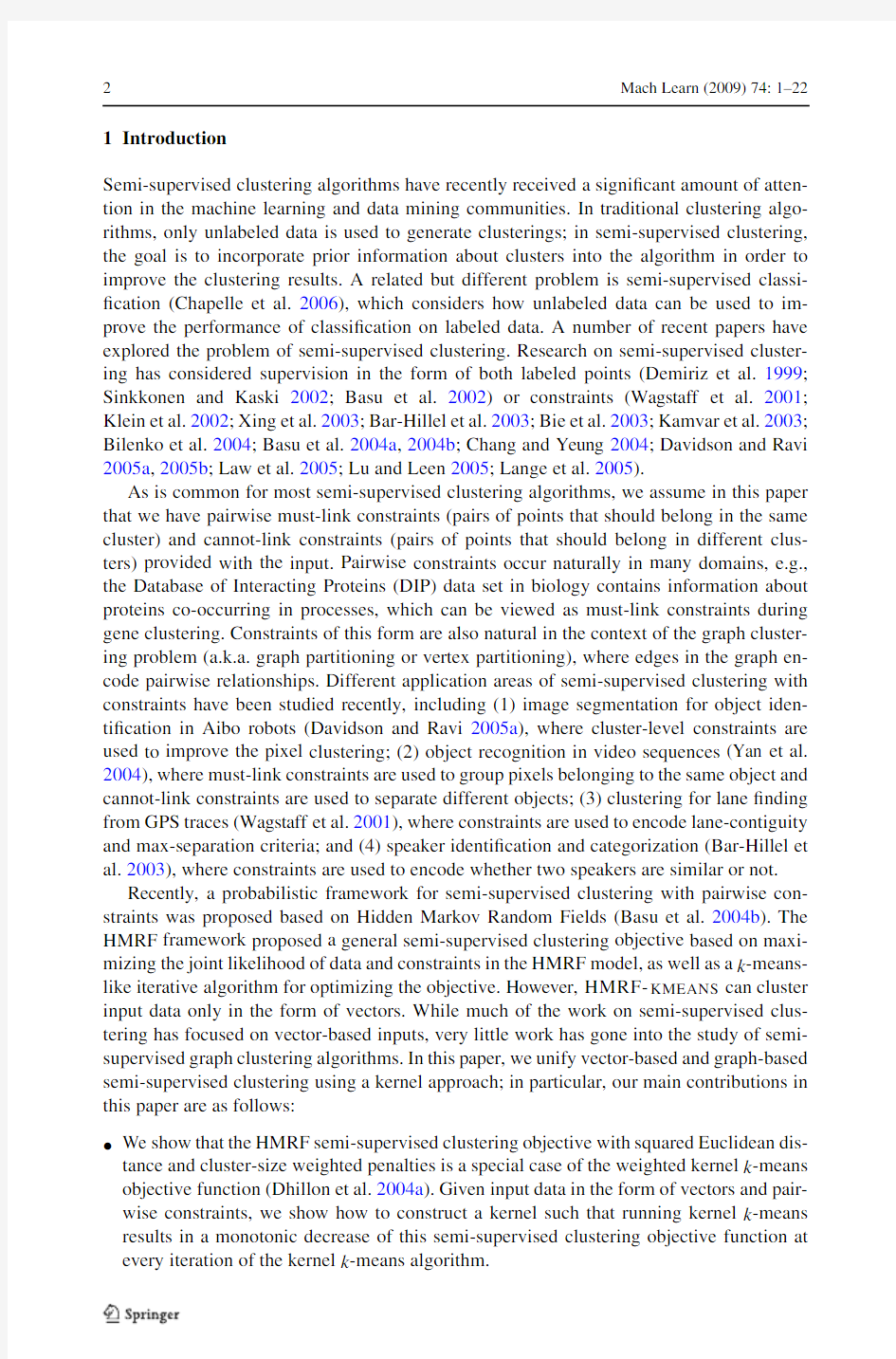 Semi-supervised graph clustering_a kernel approach