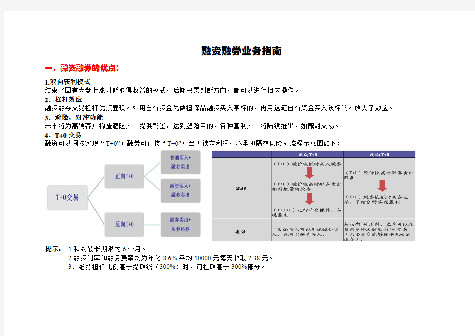 融资融券业务指南