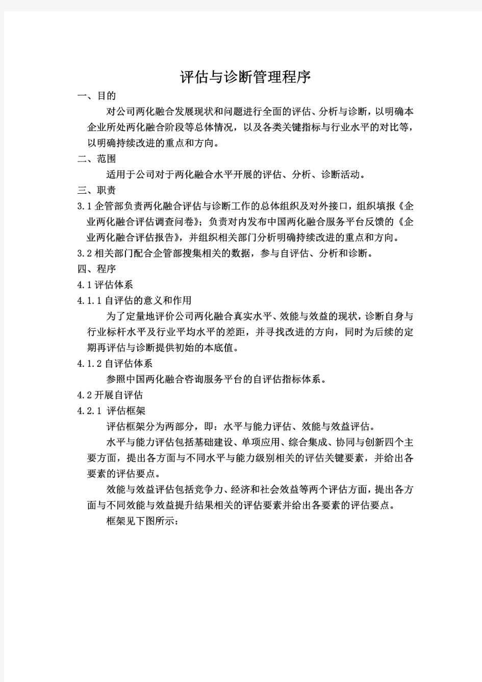 两化融合评估与诊断管理控制程序