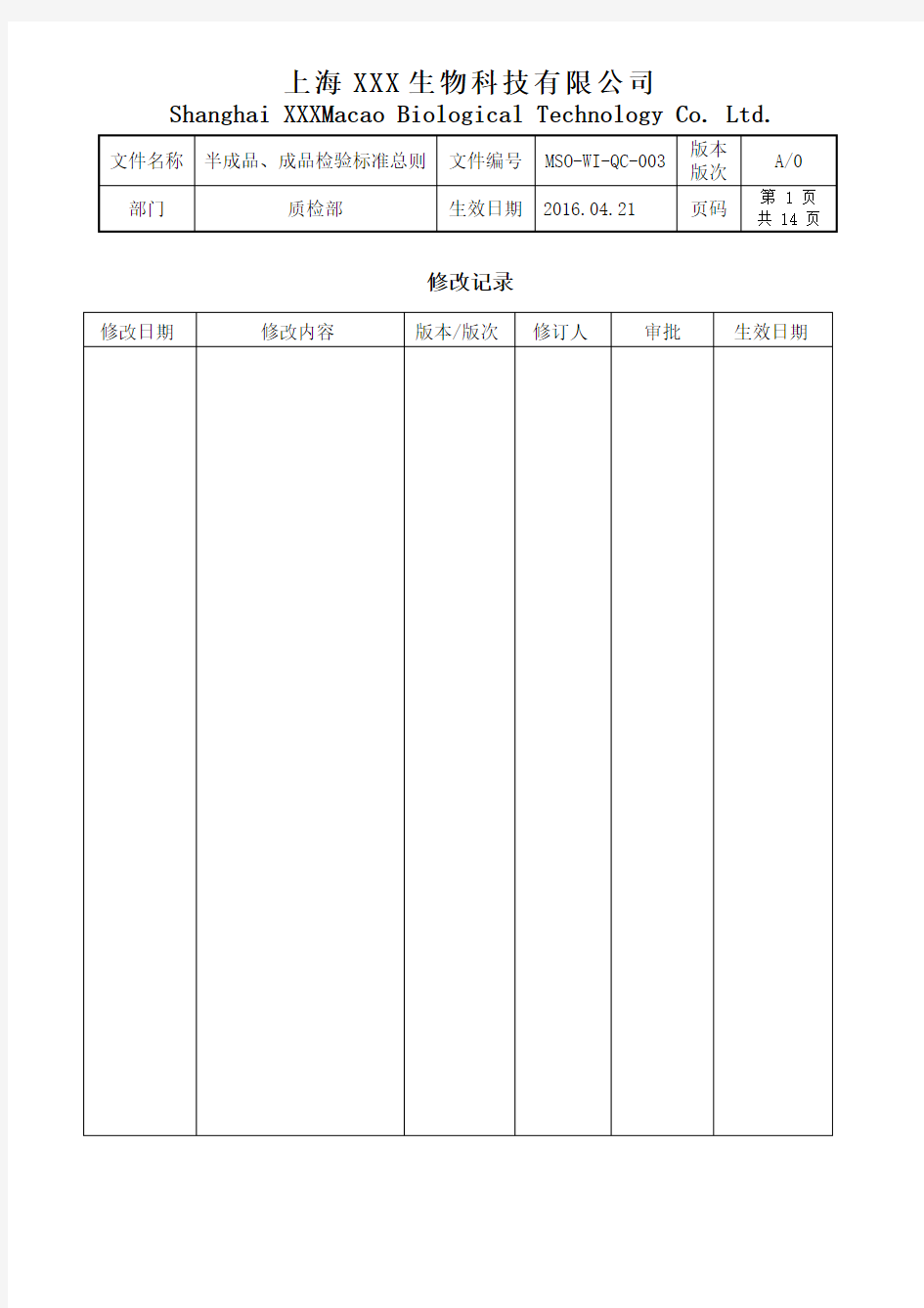 化妆品半成品成品检验规程汇总