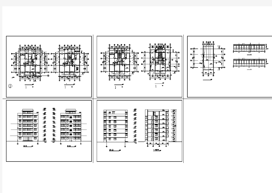 某地六层住宅楼建筑设计图(共6张)
