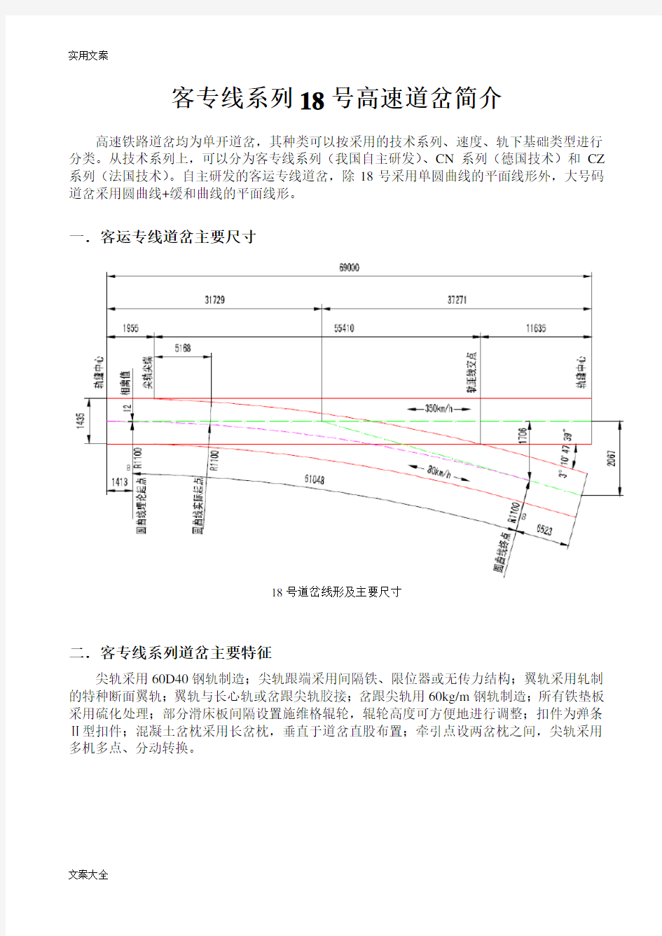 18号高速道岔基本知识