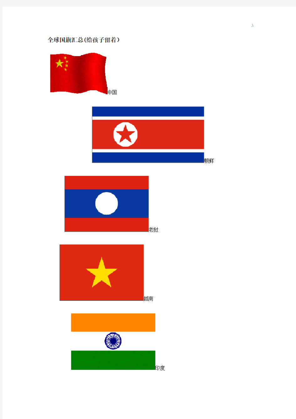 各国国旗高清大图