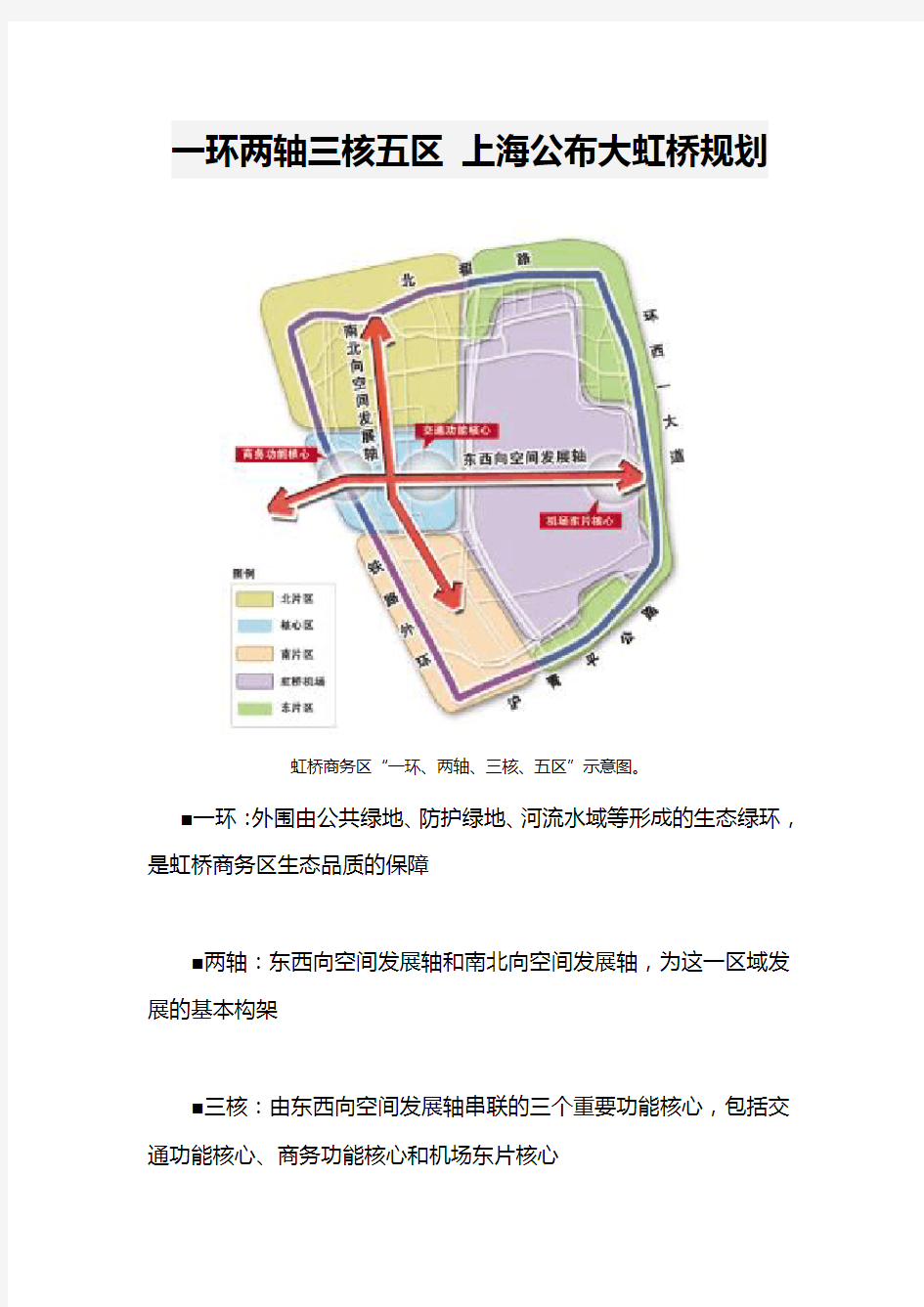 一环两轴三核五区 上海公布大虹桥规划
