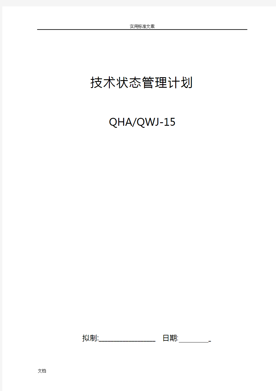 技术状态管理系统计划清单 (1)