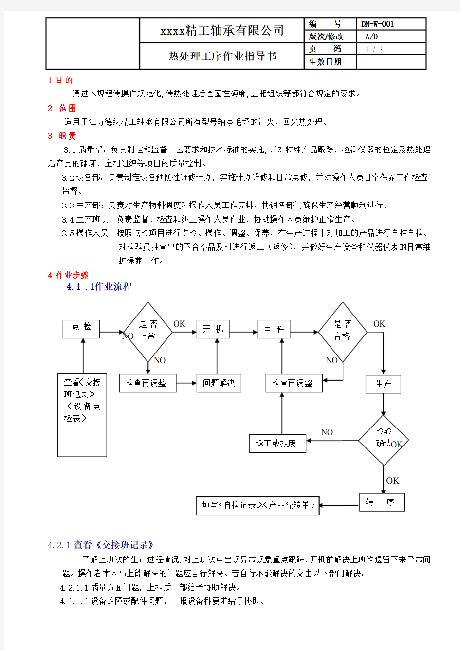 热处理作业指导书