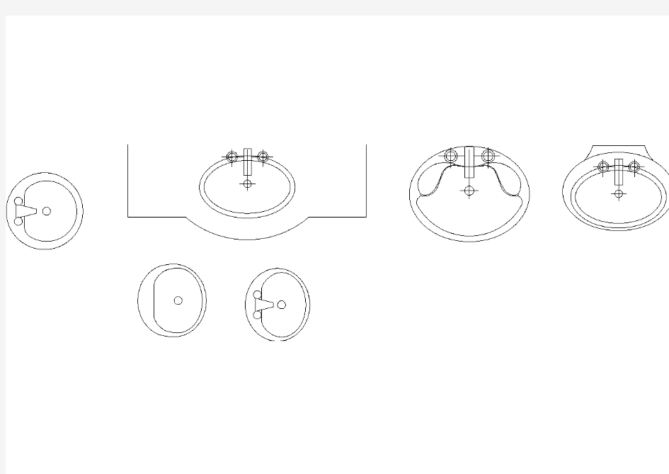 【CAD图纸】装修装饰平面设计图-洗手池(精美图例)